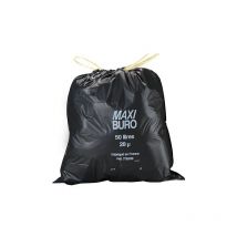 Sacs poubelle 50 litres liens coulissants Maxiburo Carton de 200