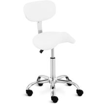 Saddle Chair Office Chair Salon Chair Swivel Chair 150kg 60-80cm HAMBURG WHITE