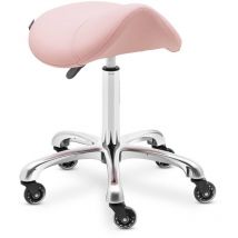 Saddle stool york powder pink height adjustable