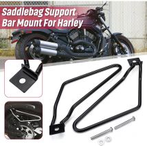 Maerex - Saddlebag Mounting Bracket Bar Kit For Harley 883 Iron XL883N Dyna Fat Black