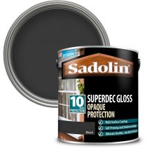 Sadolin - Superdec Gloss Opaque Wood Protection - Black - 2.5L