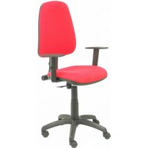 Ergonomischer Bürostuhl mit roten verstellbaren Armlehnen – 360° drehbar – PVC-Rückenlehne – höhenverstellbar 46-58 cm – 24 Monate Garantie