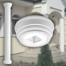 Säulen und Halbsäulen Fassade rund Set Auswahl 305mm LC102: Rund, Kapitell