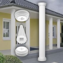 Säulen und Halbsäulen Fassade rund Set Auswahl 405mm LC103: Rund, Komplettset 2