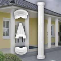 Säulen und Halbsäulen Fassade rund Set Auswahl 405mm LC103: Halbrund, Komplettset 2