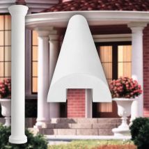 Säulen und Halbsäulen Fassade rund Set Auswahl 255mm LC101: Halbrund, Schaft glatt