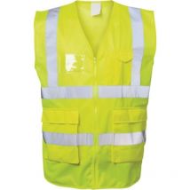 Safestyle - Chaleco de advertencia albin talla xl amarillo en iso 20471 clase en iso 13688