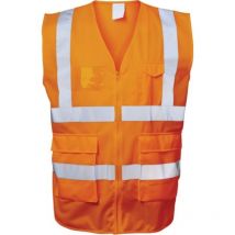Safestyle - Chaleco de advertencia ewald talla xl naranja en iso 20471 clase en iso 13688