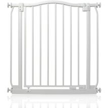 Safetots - Curved Top Safety Gate, 71cm - 80cm, Matt White, Pressure Fit Stair Gate