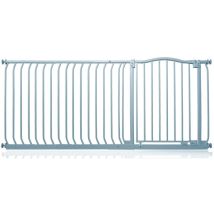 Safetots Curved Top Safety Gate, 171cm - 180cm, Matt Grey, Pressure Fit Stair Gate