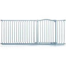 Safetots - Curved Top Safety Gate, 189cm - 198cm, Matt Grey, Pressure Fit Stair Gate
