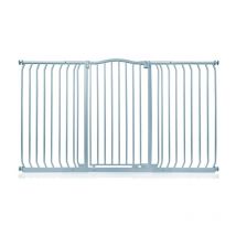 Safetots - Extra Tall Curved Top Safety Gate, 161cm - 170cm, Matt Grey, Extra Tall 100cm in Height, Pressure Fit Stair Gate