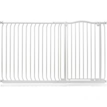 Safetots - Extra Tall Curved Top Safety Gate, 171cm - 180cm, Matt White, Extra Tall 100cm in Height, Pressure Fit Stair Gate