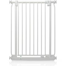 Safetots - Extra Tall Elite Safety Gate, 65.5cm - 74.5cm, Matt White, Extra Tall 96.8cm in Height, Pressure Fit Stair Gate