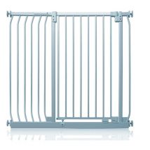 Safetots - Extra Tall Elite Safety Gate, 107cm - 116cm, Matt Grey, Extra Tall 96.8cm in Height, Pressure Fit Stair Gate
