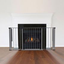 Safetots - Multi Panel Fire Surround, 51cm Deep x 138cm Wide, Grey, 70cm Tall, Child and Pet Safety, Baby and Toddler Fire Guard