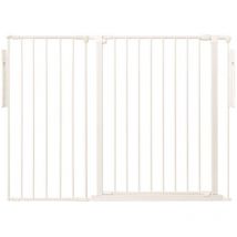 Safetots - Premium Extra Tall Room Divider, up to 128cm Wide, White, 105cm Tall, Multi Panel Barrier for Baby and Toddler