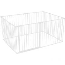 Safetots - Premium Multi Panel Play Den, 105cm x 144cm, White, 70cm High, Baby Playpen, Play Den for Toddlers, Large Playpen