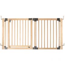 Safetots - Wooden Multi Panel Room Divider, up to 156cm, Natural Wood, 76cm Tall, Flexible Room Divider for Baby and Toddler