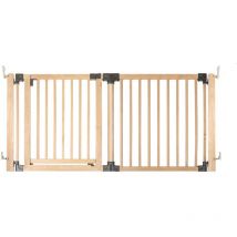 Safetots - Wooden Multi Panel Room Divider, up to 176cm, Natural Wood, 76cm Tall, Flexible Room Divider for Baby and Toddler