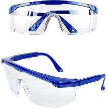 Safety Glasses,2 pcs Anti-fog Goggles Blue Frames uv Protection Goggles for Kids Adults with pc and Thicker Lenses for Outdoor Activities