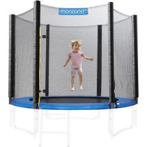 Monzana - Replacement Trampoline Safety Net for Home Trampolines Secure Zip and Carabiner Hook Entrance Closure UV-Resistant External Fastening