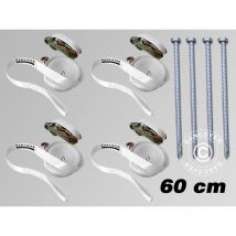 Dancover - Safety Pack 4 (storm pegs 60 cm & storm straps), White