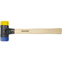 Massette Safety avec embouts ronds mi-souples et durs avec manche en hickory, embout de massette rond 40, 325 mm (26654) - Wiha