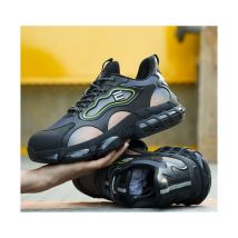 Safety Trainers Men Women Steel Toe Cap Trainers Safety Shoes with Air Cushion Comfortable Work Trainers,Black,43