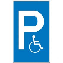 FP – Parkplatzschild rollstuhlgerecht Aluminium 400 x 600 mm – 2 mm Dicke
