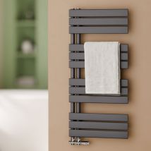 Badheizkörper Handtuchheizkörper Anthrazit Flach Paneel Seitenanschlusss Heizkörper für Bad 1041x500mm 529 Watt - S'afielina
