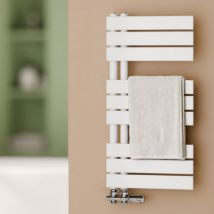 S'Afielina - Badheizkörper Handtuchheizkörper Weiß Flach Paneel Seitenanschlusss Heizkörper Für Bad 762x400mm 342 Watt