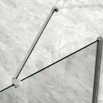S'afielina - Duschkabine Stabilisator Aluminiumlegierung Stabilisierungsstange für Duschwand Glasdicke 5-6mm, Wandhalterung Einstelllänge 500mm ,1
