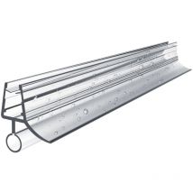 Joint de douche tubulaires translucides à petites bulles rondes pour des épaisseurs de verre de 7 à 8 mm et des longueurs de 800 mm 2 pièces