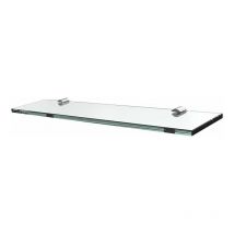 S'afielina - Glass Bathroom Shelves, Wall Mounted Bathroom Shelf 8MM Thick Tempered Glass Shelf for Kitchen Living Room and Toilet, 43CM 1 Pack