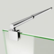 Haltestange Duschwand, Stabilisierungsstange Dusche aus Edelstahl, chrom, rund, für begehbare Duschkabinen & 8–10 mm Glas, 2 Stück - S'afielina