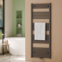 S'afielina - Radiateur à eau chaude Sèche-serviettes Raccordement central - Anthracite 160x60 cm 761Watts