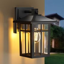 Schwarz Außen Wandleuchte Wandbeleuchtung Deko Wandlampe Outdoor Wandlampe für Außenwand Hauswand Haus(Leuchtmittel nicht inklusive ) - S'afielina