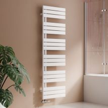 S'afielina - Sèche-serviettes eau chaude 794W Lateral connection Tube plat Sans vanne Blanc 160×500mm