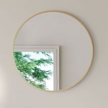 Spiegel rund 50 cm Gold, Spiegel mit Rahmen HD-Spiegel wandspiegel, dekorative wandspiegel, Geeignet für Badezimmer, Wohnzimmer, Flure und andere