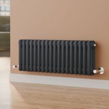 S'afielina - Traditional Radiator Central Heating Rads Cast Iron Style 3 Column Horizontal Anthracite 300x830mm