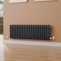 S'afielina - Traditional Radiator Central Heating Rads Cast Iron Style 3 Column Horizontal Anthracite 300x1000mm