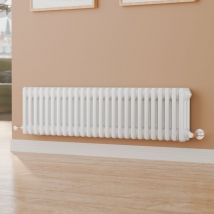 S'afielina - Traditional Cast Iron Style White 3 Column Horizontal Radiator Central Heating Space Saving Radiator 600x1200mm