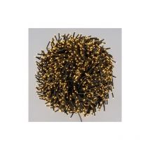 Guirlande a' cordes Wisdom cluster 10 m se'rie 500 3 mm led reflex lumie'res de Noel blanc chaud avec flash blanc glace intermittence cable vert IP44