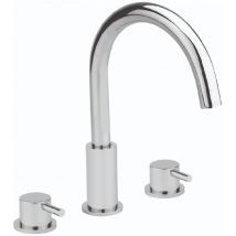 Sagittarius - Ergo 3-Hole Bath Filler Tap Deck Mounted - Chrome