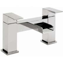 Sagittarius Flow Cascade Bath Filler Tap Pillar Mounted - Chrome