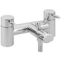 Sagittarius Piazza Bath Shower Mixer Tap with Shower Kit Pillar Mounted - Chrome