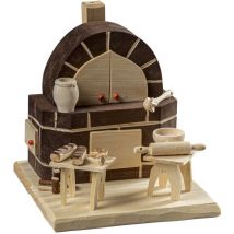 Saico Räucherfigur Backofen Holz 15 Cm Natur/anthrazit Räucherkerzen/-kegel