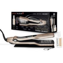 Saint Algue 3992 - Scatola Demeliss Titanium: Piastra Steam + Trattamento Elixir Ritual Shine 50ml - 150°c A 230°c - Auto Stop