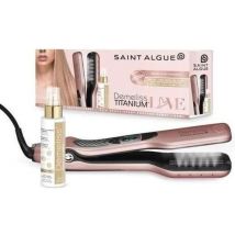 Saint Algue Demeliss Titanio Raddrizzatore A Vapore Love Edition Cassa Rosa Oro + Trattamento Nutriente 100 Ml Kera-protein